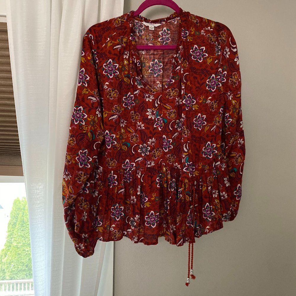 Floral natural fit blouse